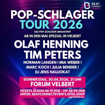 Pop Schlager Tour 2026 - Ab in den Mai Spezial Velbert