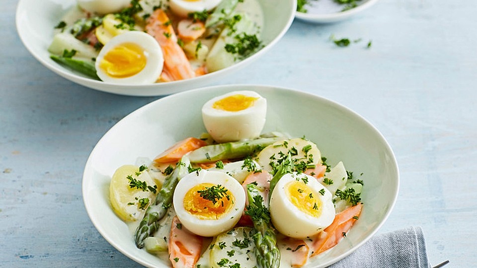 Frühlings-Eierragout