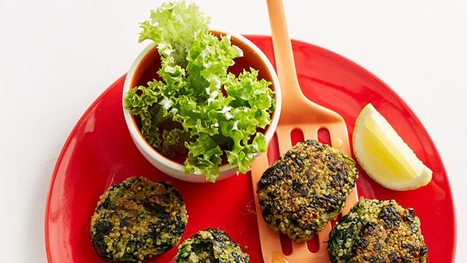 Quinoa Spinat Bratlinge