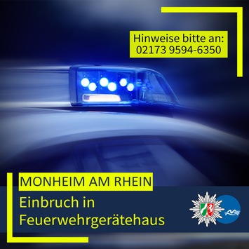 Einbruch und Diebstahl in Feuerwehrgerätehaus