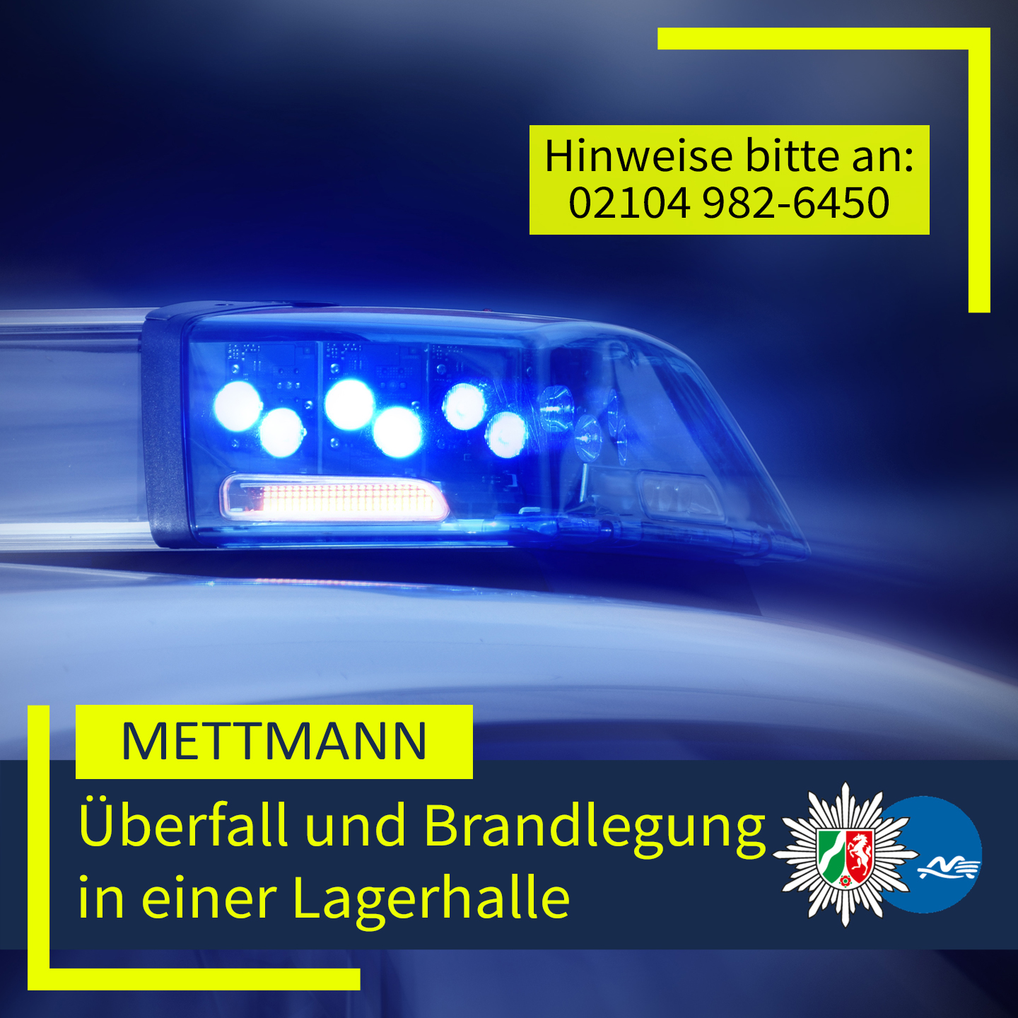 Mann in Lagerhalle überfallen - Täter legten Brand