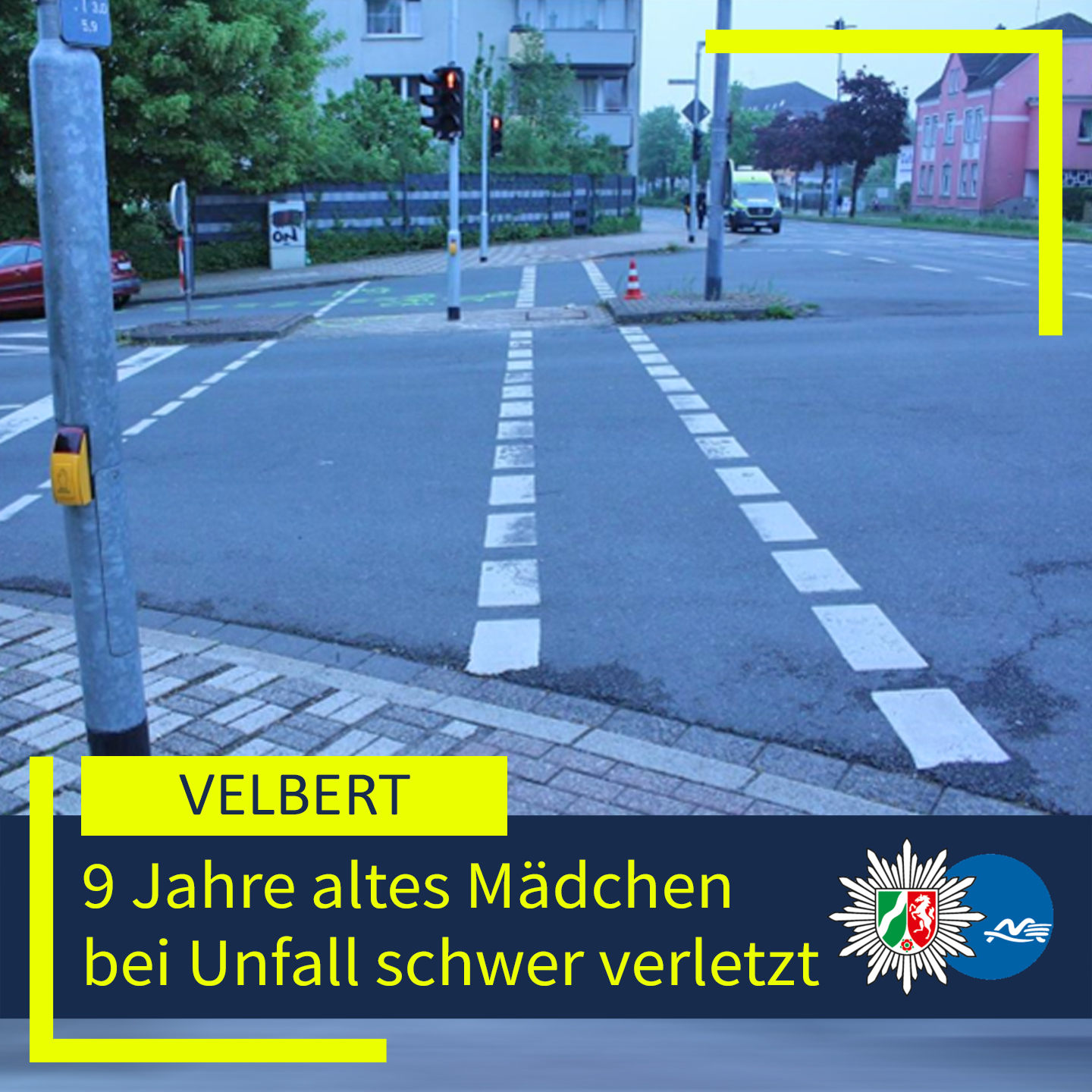 9 Jahre altes Mädchen bei Verkehrsunfall schwer verletzt