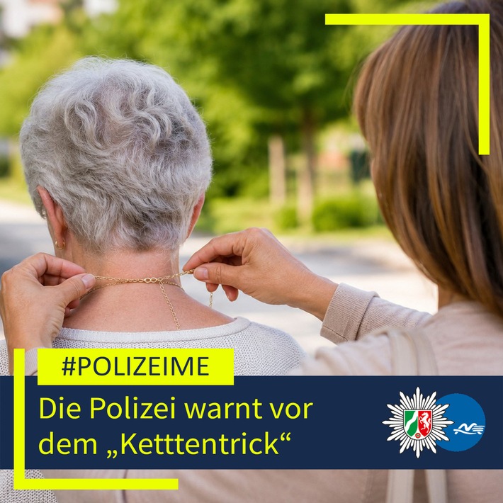 74-Jähriger bestohlen: Polizei warnt erneut vor "Kettentrick"